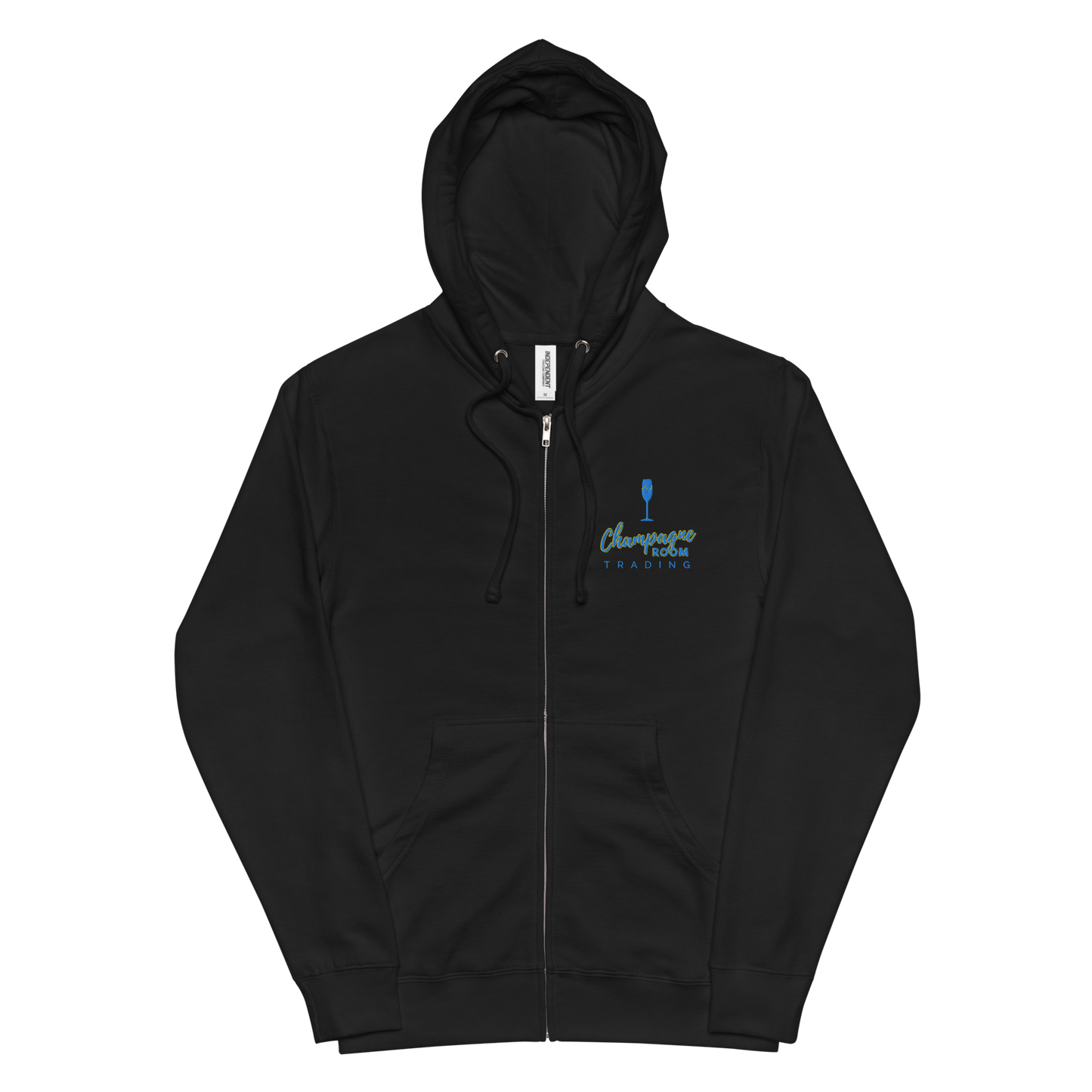 Champagne Room Hoodie - Embroidered fleece zip up